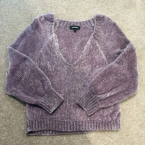 Express Lavender Chenille Sweater - S